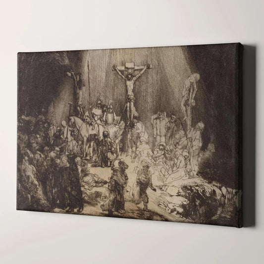 Christ Crucified between the Two Thieves: The Three Crosses (1653) by Rembrandt