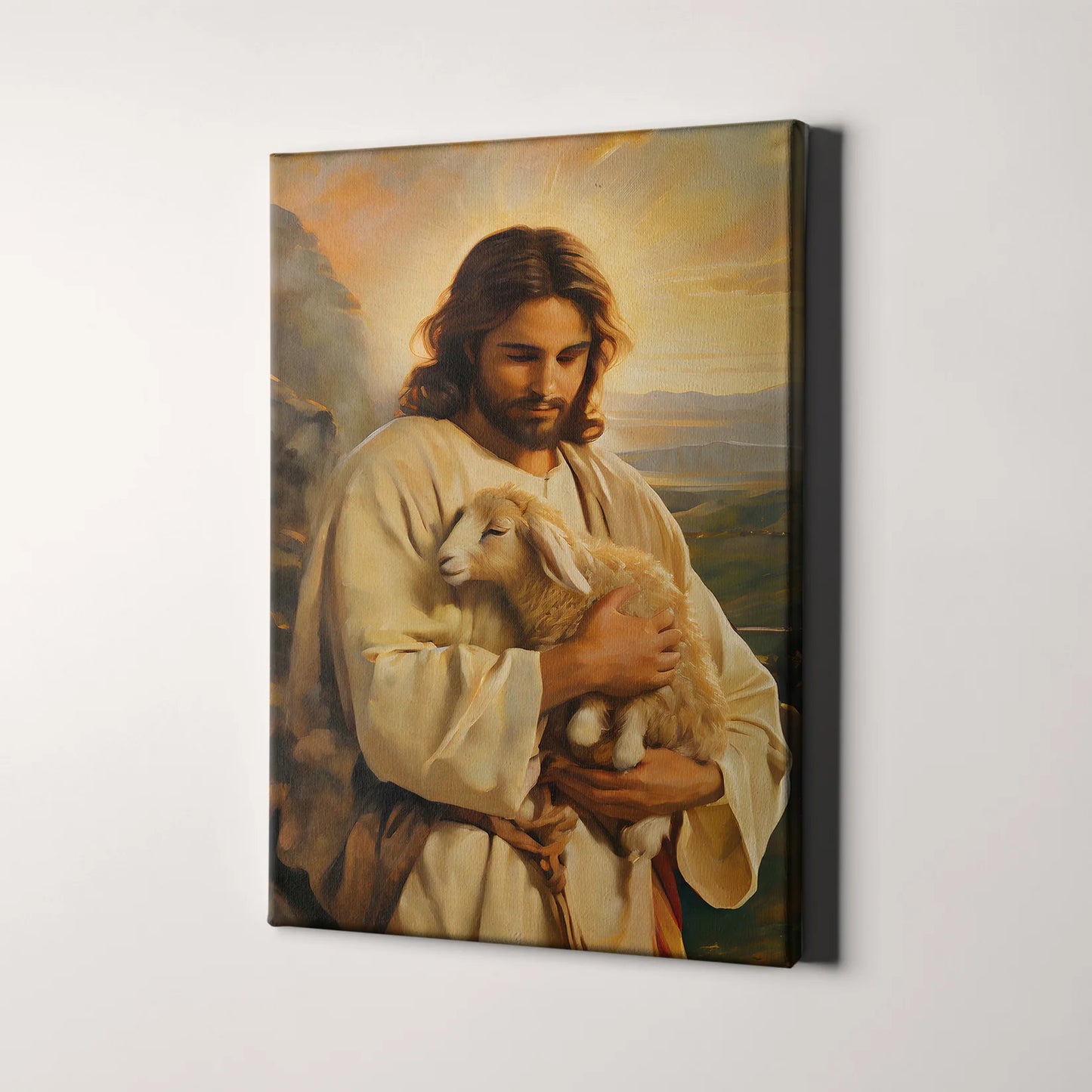 Jesus Christ Holding Lamb