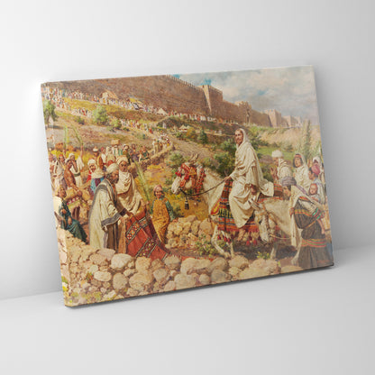 Entering Jerusalem by Fortunino Matania