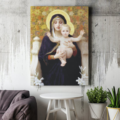 Madonna Of The Lilies (1899) by William-Adolphe Bouguereau