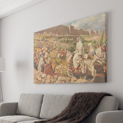 Entering Jerusalem by Fortunino Matania