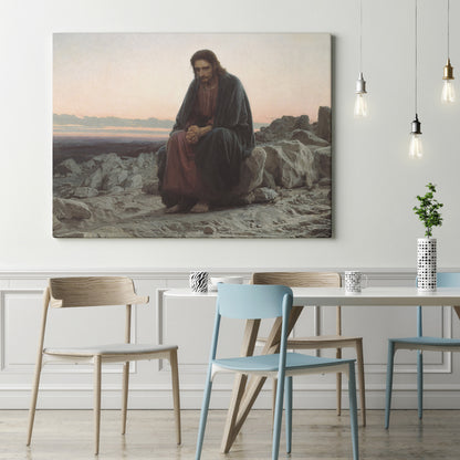 Christ in the Desert (1872) by Ivan Kramskoi