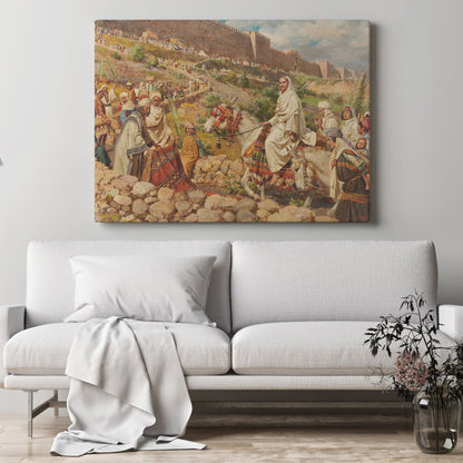 Entering Jerusalem by Fortunino Matania