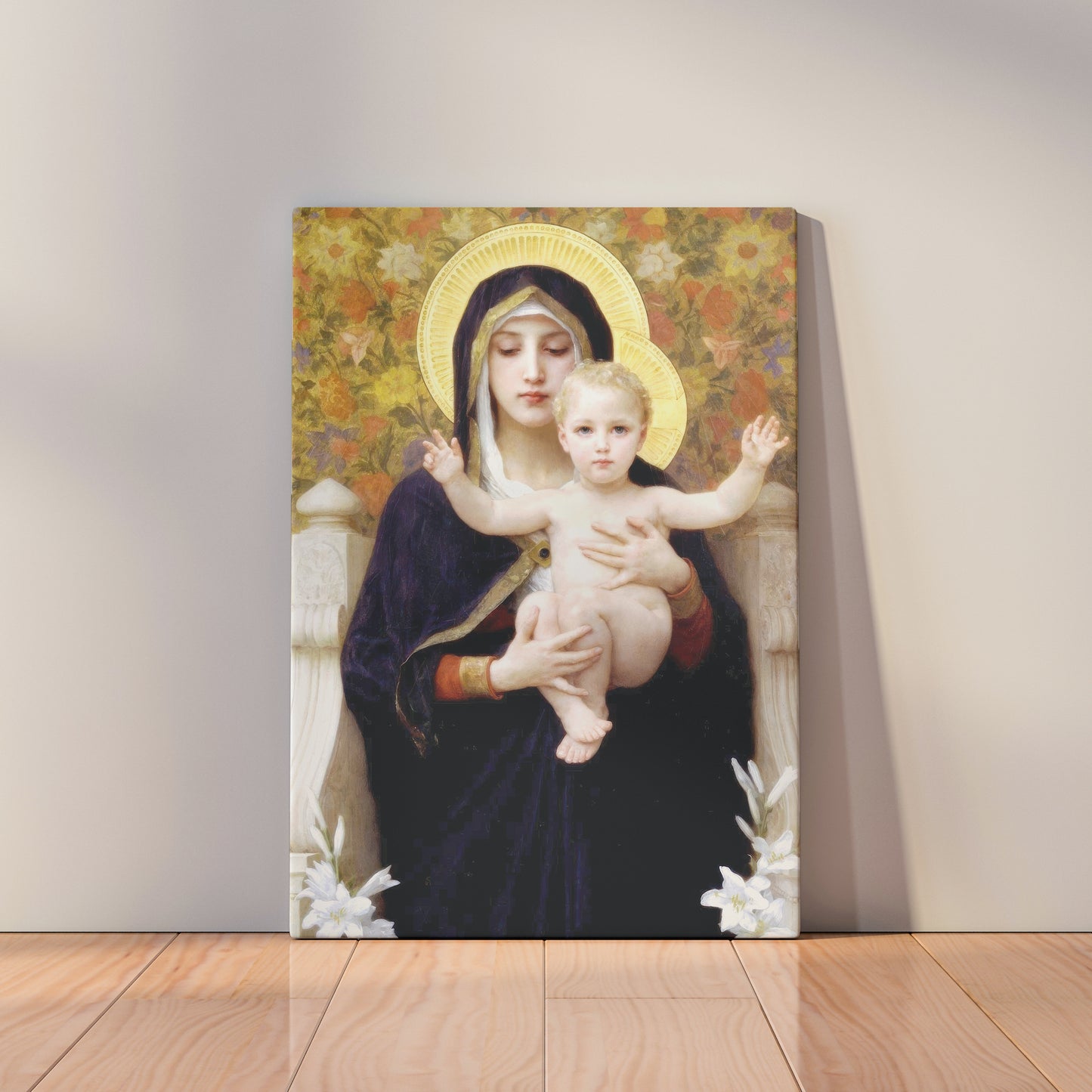 Madonna Of The Lilies (1899) by William-Adolphe Bouguereau